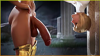 Cartoon Girl Enjoys Anal Penetration By A 3d Animated Milf