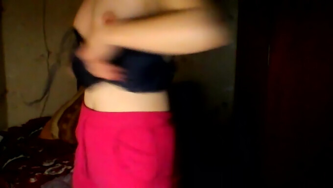 Girl In Bra Seduces With Laptop Camera