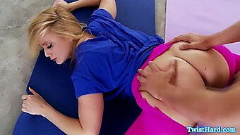 Blonde Pornstar Aj Applegate Gives A Sensual Deepthroat Blowjob In Yoga Attire