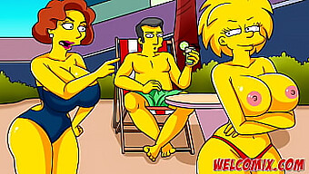 Orgia Lesbica Con Grandi Tette E Culo In The Simpsons Comics