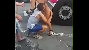 Gay Man Enjoys Public Sex With A Girl