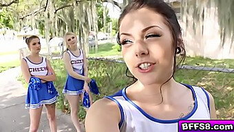 Horny Coach Gets A Wild Ride From His Cheerleaders