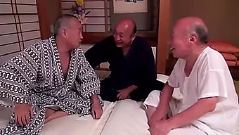 Shigeo Tokuda And Friends Have A Wild Party With Three Big-Breasted Girls