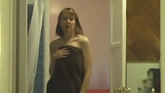 Step Mom'S Solo Play In The Bathroom