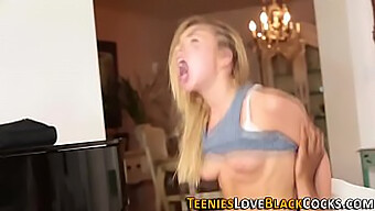 Interracial Face Fucking With A Black Teen Who Loves To Get Fucked And Jizzed On