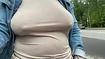 Big Boobs Flashing In Public: A Dirty Prostitute'S Experience