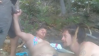 Amateur Latina Couple Enjoys A Day At The Beach And Gets Fucked