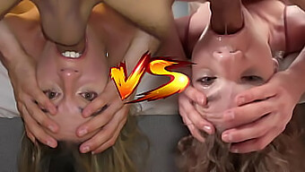 Busty Eveline Dellai And Petite Sabrina Spice In A Face Fucking Showdown