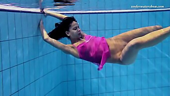 Teen Zlata'S Underwater Swimming Session