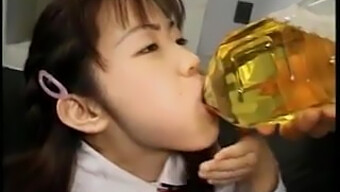 Seductive Asian Girl Drinks And Fucks In A Wild Scene