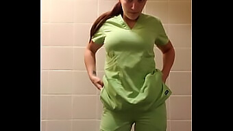 Horny Babe Cumming In My Scrubs