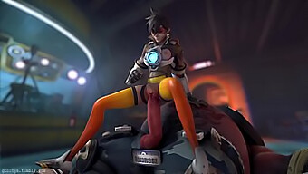 Horny Tracer And Roadhog Engage In Some Steamy Animated Action