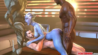 Liara T'Soni หน้าอกใหญ่สนุกกับการเย็ดแบบหยาบๆ