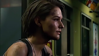 Jill Valentine De La Resident Evil Se Umple De Un Penis Mare În Animație 3d