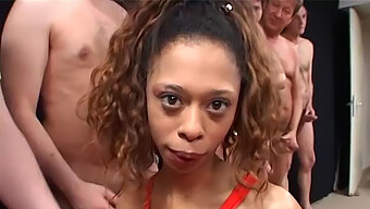 Ebony Teen Gets Her Tight Ass Pounded In A Rough Group Sex Orgy