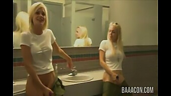 Fantastiske Blondiner Jesse Jane Og Riley Steele I Fantastisk Muntlig Action