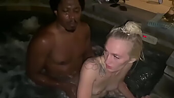 Victoria Gracen'S Blonde Beauty On Display In Interracial Hot Tub