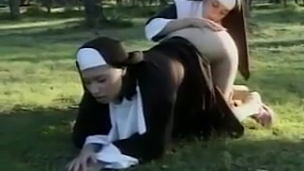 Lesbian Monks Engage In Eating And Fucking